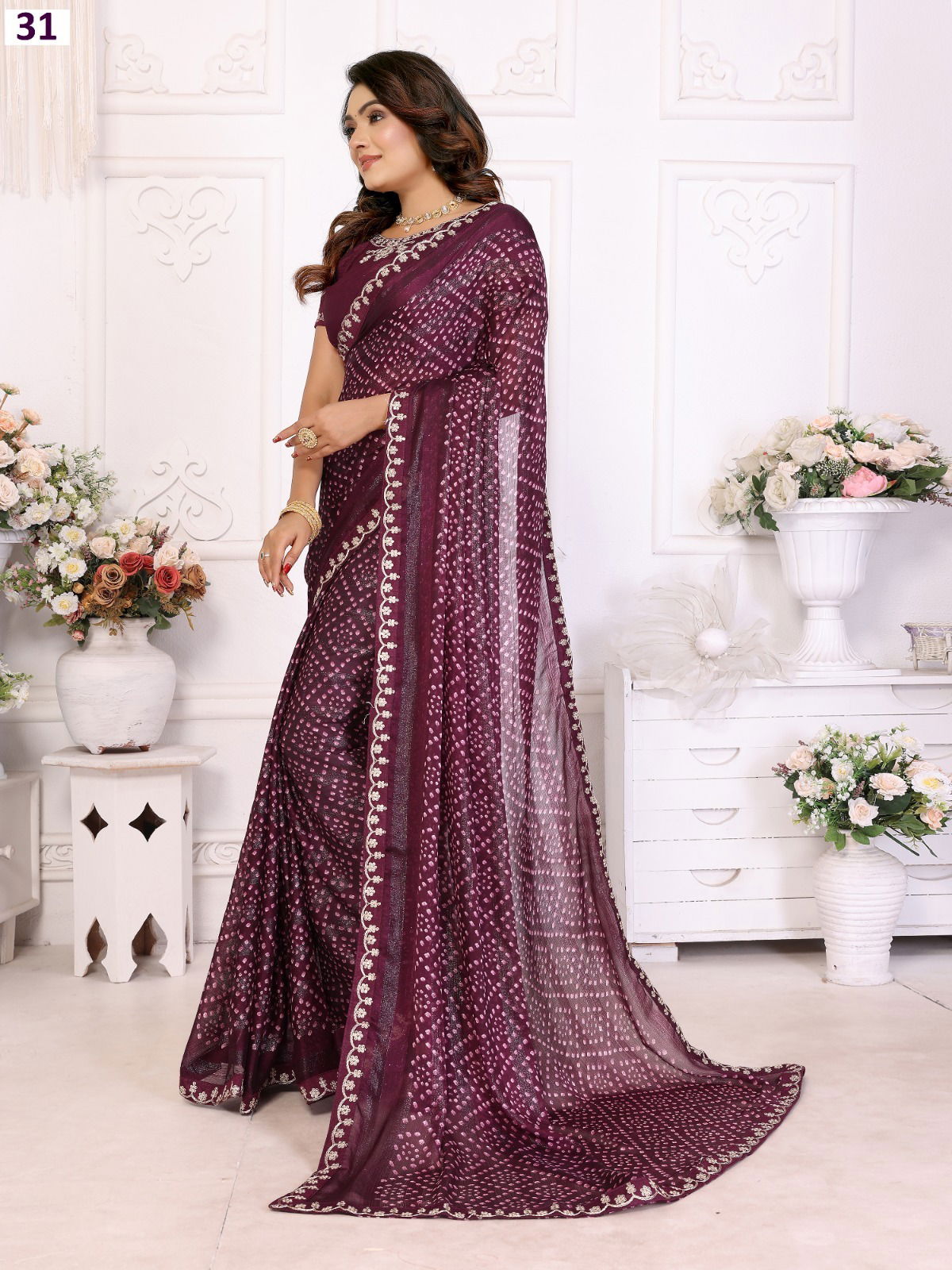 Prima 25 To 32 Chiffon Printed Saree Wholesale Clothing Distributors In India